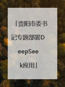 贵阳市委书记专题部署DeepSeek应用