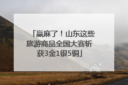 赢麻了！山东这些旅游商品全国大赛斩获3金1银5铜
