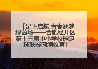 足下启航 青春逐梦绿茵场——合肥经开区第十三届中小学校园足球联赛圆满收官