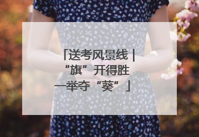 送考风景线｜“旗”开得胜 一举夺“葵”
