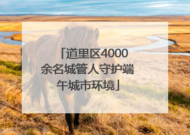 道里区4000余名城管人守护端午城市环境