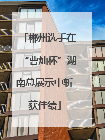 郴州选手在“曹灿杯”湖南总展示中斩获佳绩