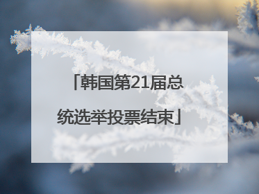 韩国第21届总统选举投票结束