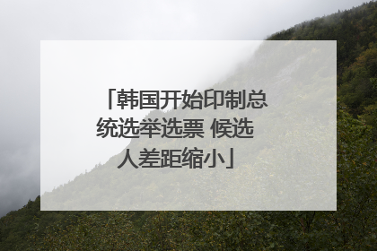 韩国开始印制总统选举选票 候选人差距缩小