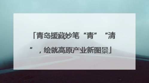 青岛援藏妙笔“青”“清”，绘就高原产业新图景