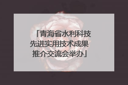 青海省水利科技先进实用技术成果推介交流会举办