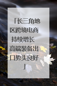 长三角地区跨境电商持续增长 高端装备出口势头良好