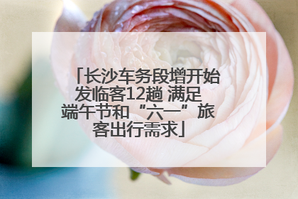 长沙车务段增开始发临客12趟 满足端午节和“六一”旅客出行需求