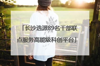 长沙选派89名干部联点服务高能级科创平台