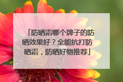防晒霜哪个牌子的防晒效果好？全能抗打防晒霜，防晒好物推荐