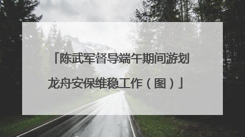 陈武军督导端午期间游划龙舟安保维稳工作（图）