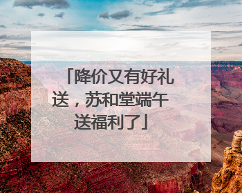 降价又有好礼送，苏和堂端午送福利了