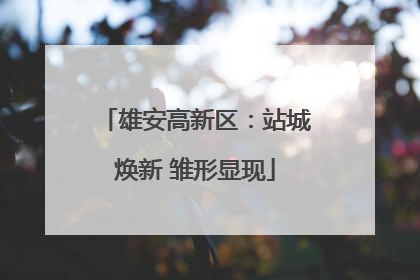 雄安高新区：站城焕新 雏形显现