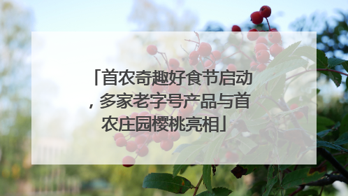 首农奇趣好食节启动，多家老字号产品与首农庄园樱桃亮相