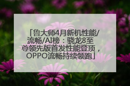 鲁大师4月新机性能/流畅/AI榜：骁龙8至尊领先版首发性能登顶，OPPO流畅持续领跑