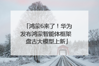 鸿蒙6来了！华为发布鸿蒙智能体框架 盘古大模型上新