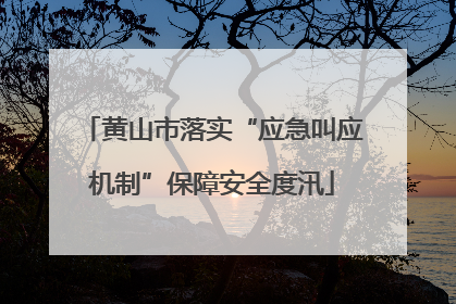 黄山市落实“应急叫应机制”保障安全度汛