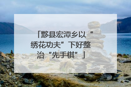 黟县宏潭乡以“绣花功夫”下好整治“先手棋”