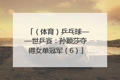 （体育）乒乓球——世乒赛：孙颖莎夺得女单冠军（6）