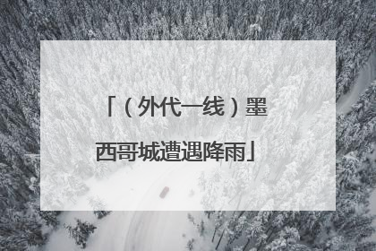 （外代一线）墨西哥城遭遇降雨