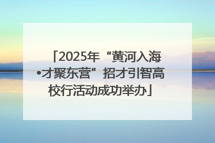 2025年“黄河入海•才聚东营”招才引智高校行活动成功举办