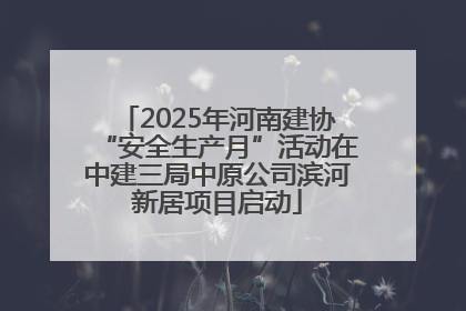 2025年河南建协“安全生产月”活动在中建三局中原公司滨河新居项目启动