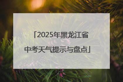 2025年黑龙江省中考天气提示与盘点