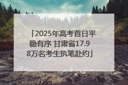2025年高考首日平稳有序 甘肃省17.98万名考生执笔赴约