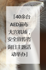 40余台AED遍布大兴机场，安全宣传咨询日主题活动举办