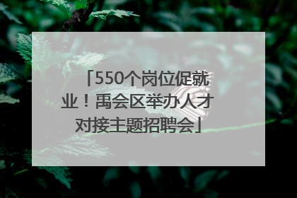 550个岗位促就业！禹会区举办人才对接主题招聘会