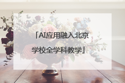 AI应用融入北京学校全学科教学