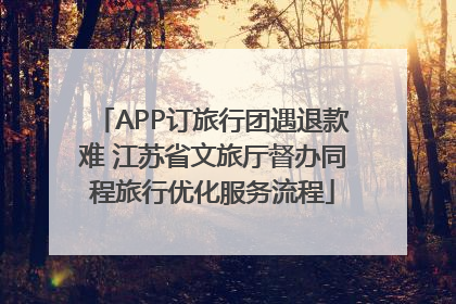 APP订旅行团遇退款难 江苏省文旅厅督办同程旅行优化服务流程